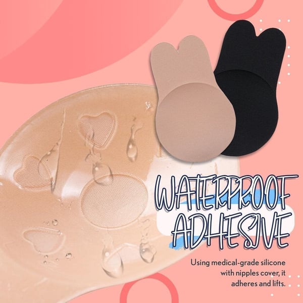 Reusable Lift Up Invisible Tape Bra【1Pair Black + 1Pair Cream】