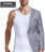 Men's Slimming Body Shaper Vest Shirt Abs Abdomen Slim【White Color】